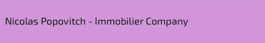 Nicolas Popovitch - Immobilier Company